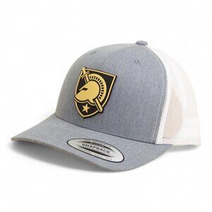 Army Black Knights YP Snapback Hat- Heather Grey/ White